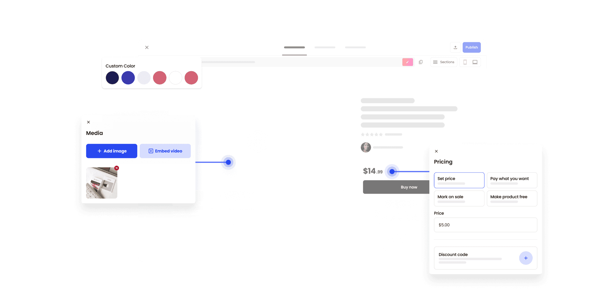 Cashflow chart with income and expense trends, showing $12,000 total balance