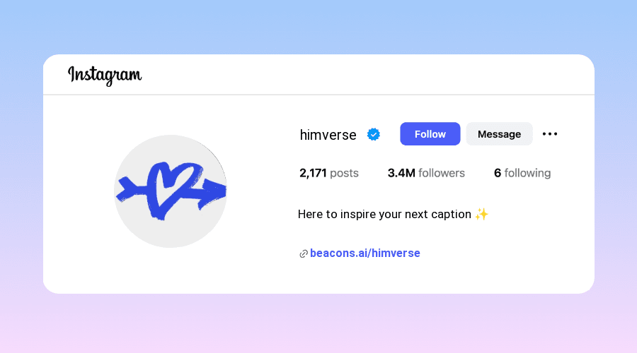 2-Line Instagram Bios design